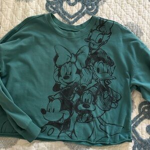 Women  Teal Disney Character Pullover Sweatshirt